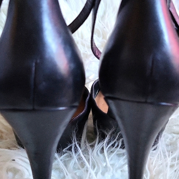 Steve Madden Deeny Stiletto Pumps Smooth Black Leather High Heels - Picture 11 of 11